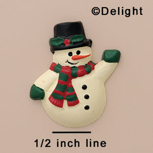 4516* - Snowman Waving Matte Medium - Resin Decoration (12 per package)