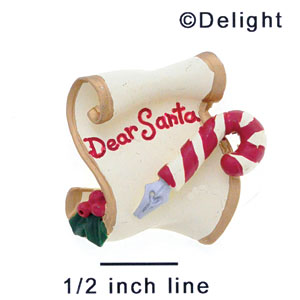 4525 - Letter Dear Santa Matte - Resin Decoration (12 per package)