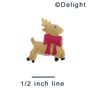 4534* - Reindeer Plaid Mini Matte - Resin Decoration (12 per package)