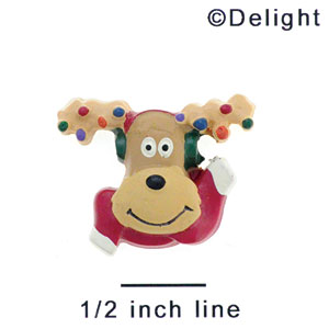 4535 - Reindeer Lights Scarf Matte - Resin Decoration (12 per package)