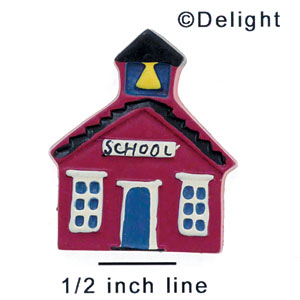 4580 - School Matte Schoolhouse Large - Resin Decoration (12 per package)