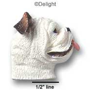 4749* - Bulldog Xl Matte (Left & Right) - Resin Decoration (12 per package)