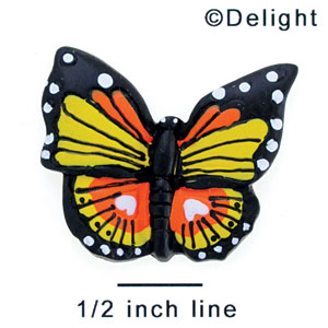 4764 - Butterfly Monarch Matte - Resin Decoration (12 per package)