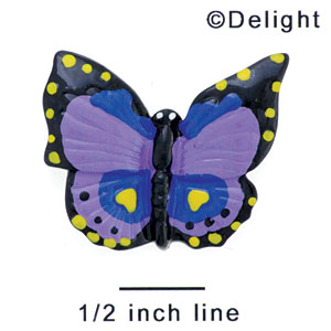 4766 tlf - Butterfly Monarch Purple Medium - Resin Decoration (12 per package)