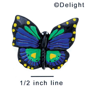 4767 - Butterfly Monarch Blue Medium - Resin Decoration (12 per package)