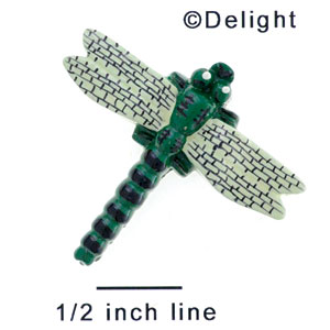 4770 - Dragonfly Dark Green Bright - Resin Decoration (12 per package)