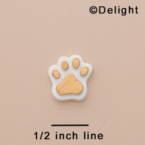4792 - Paw Gold Mini - Resin Decoration (12 per package)