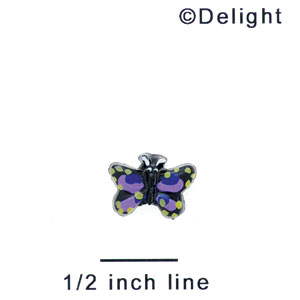 4860 tlf - Butterfly Monarch Purple Mini - Resin Decoration (12 per package)