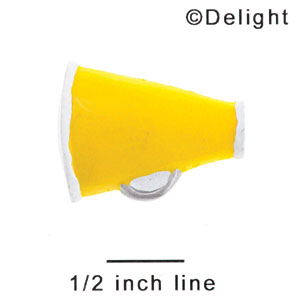 4869 - Megaphone Yellow gold (Left & Right) - Resin Decoration (12 per package)