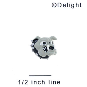 4918 - Bulldog Black Collar Mini - Resin Decoration (12 per package)