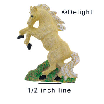 4930* - Horse Rearing Palomino Matte L - Resin Decoration (12 per package)