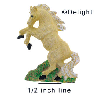 4930* - Horse Rearing Palomino Matte L - Resin Decoration (12 per package)