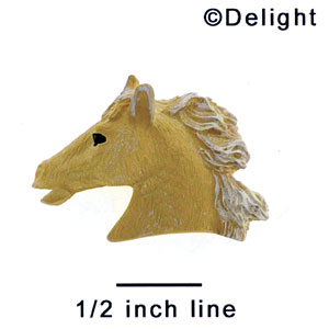 4932* - Horse Head Palomino Matte (Left & Right) - Resin Decoration (12 per package)
