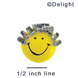 4943 - Smiley Face Curlers - Resin Decoration (12 per package)