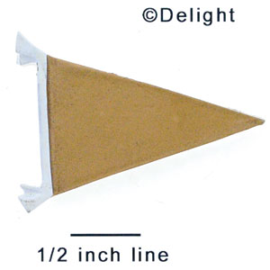 4984 - Pennant Gold Large - Resin Decoration (12 per package)