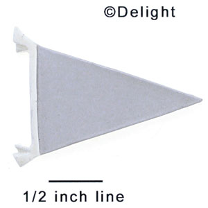 4985 - Pennant Silver Large - Resin Decoration (12 per package)