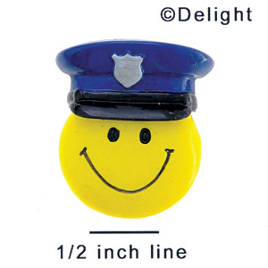 4987 - Smiley Face Policeman - Resin Decoration (12 per package)