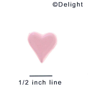 5016 - Heart Card Suit Pink Mini - Resin Decoration (12 per package)
