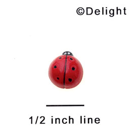 5055 ctlf - Ladybug Red Mini - Resin Decoration (12 per package)