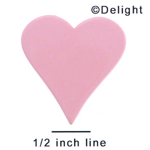 5067 - Heart Card Suit Pink Medium - Resin Decoration (12 per package)