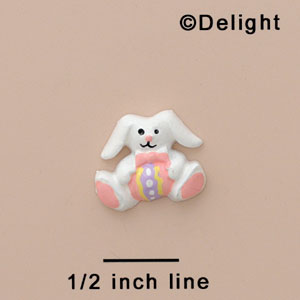 5125 tlf - Bunny Sitting Egg Pink Mini - Resin Decoration (12 per package)