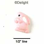5128* - Bunny Standing Pink Mini (Left & Right) - Resin Decoration (12 per package)