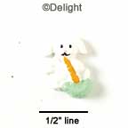 5129 - Bunny Carrot Mini - Resin Decoration (12 per package)