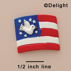 5151 - USA Flag Dove - Resin Decoration (12 per package)