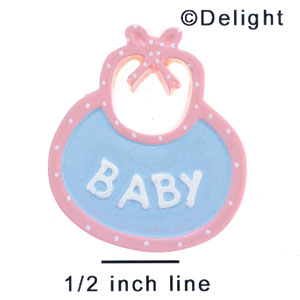5172 - Baby Bib Multi - Resin Decoration (12 per package)