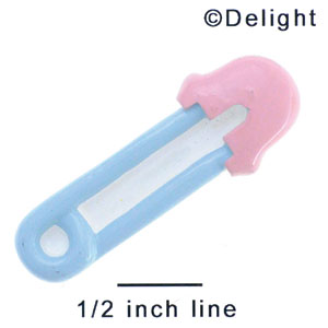 5173 - Diaper Pin Multi Large - Resin Decoration (12 per package)