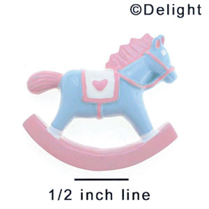 5174* - Rocking Horse Multi Large (Left & Right) - Resin Decoration (12 per package)