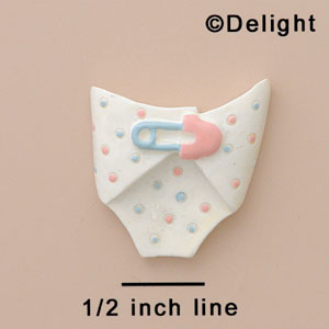 5175 - Diaper Multi Large - Resin Decoration (12 per package)