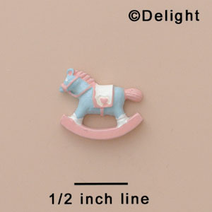 5182* - Rocking Horse Multi Mini (Left & Right) - Resin Decoration (12 per package)