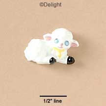 5209* - Lamb Lying White Mini (Left & Right) - Resin Decoration (12 per package)