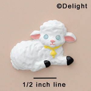 5223* - Lamb Lying White Large (Left & Right) - Resin Decoration (12 per package)