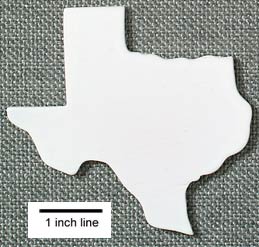 5425 - Texas Wooden White - Resin Decoration (12 per package)