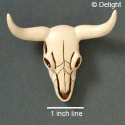5462 - Long Horn Skull Large Matte - Resin Decoration (12 per package)