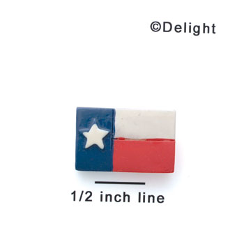 5472 - Small Light Texas Flag - Resin Decoration
