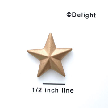 5475 - Small Matte Gold Star - Resin Decoration
