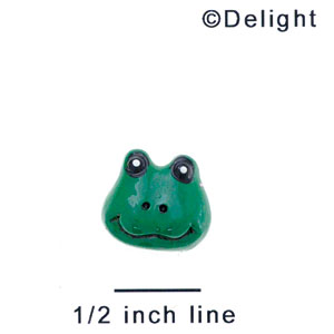 5615 tlf - Medium Frog Face - Flat Backed Resin Decoration (12 per package)