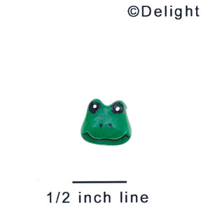 5627 tlf - Mini Frog Face - Flat Backed Resin Decoration (12 per package)