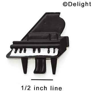 9066 - Piano Black Feet - Resin Decoration (12 per package)