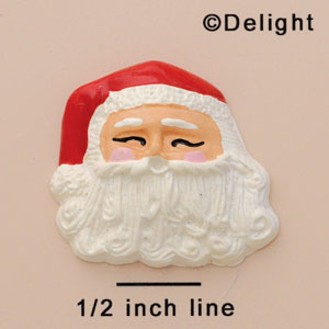 9188 - Santa Face Beard Curly - Resin Decoration (12 per package)