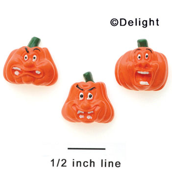 9206 - Jack O'Lantern Funny Assort Mi - Resin Decoration (12 per package)