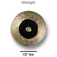 9265 - Record Gold - Resin Decoration (12 per package)