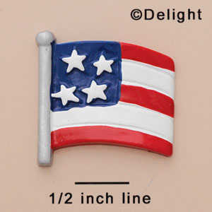 9287 ctlf - USA Flag - Resin Decoration (12 per package)