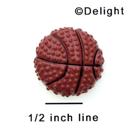 9296 ctlf - Basketball Textured Large - Resin Decoration (12 per package)