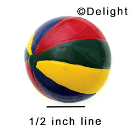 9302 - Beach Ball Striped Medium - Resin Decoration (12 per package)