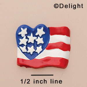 9324 - USA Flag Heart - Resin Decoration (12 per package)