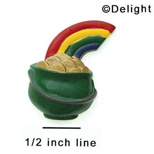 9331 - Pot O'Gold Green Rainbow - Resin Decoration (12 per package)